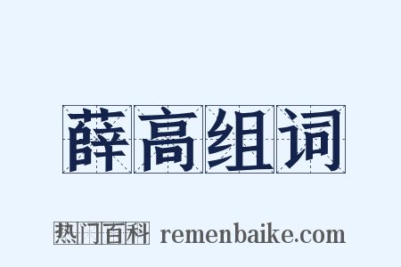 薛高组词是什么意思的图片